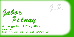 gabor pilnay business card